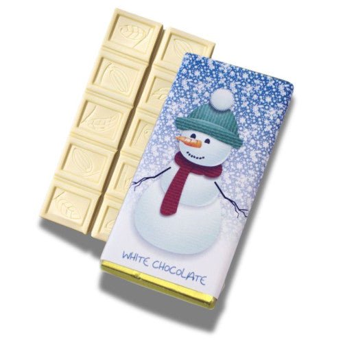 A Very Woolly Christmas - Snowman Themed Knitted White Chocolate Bars - ImaniGifts