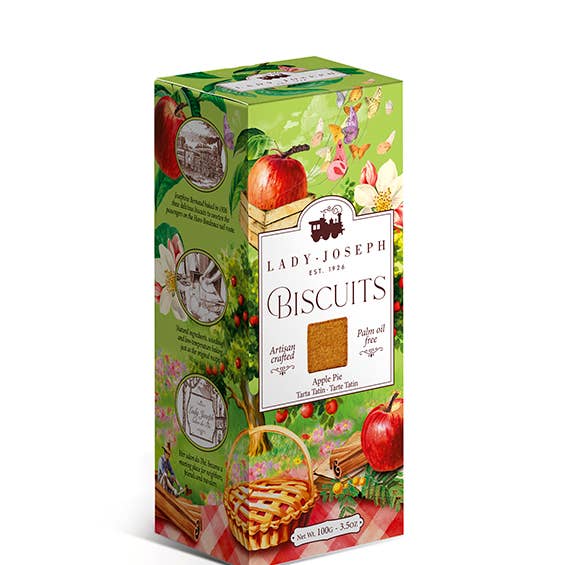 Artisan apple and cinnamon cookie with a crumbly texture