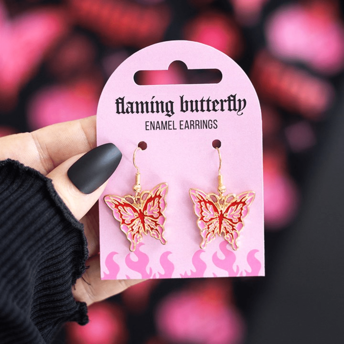 Flaming Butterfly Earrings - ImaniGifts