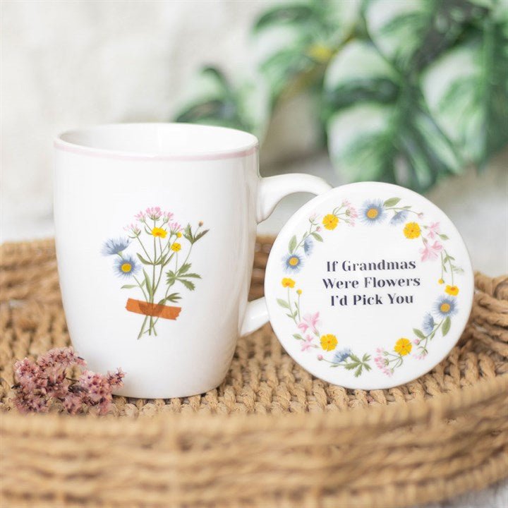 Grandmas Floral Mug & Coaster Set - ImaniGifts