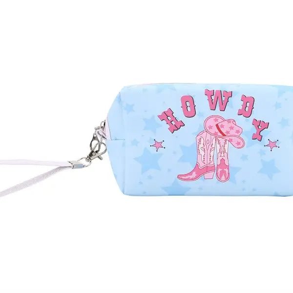 Ladies Howdy Western Cosmetic Travel Pouch Bag - ImaniGifts