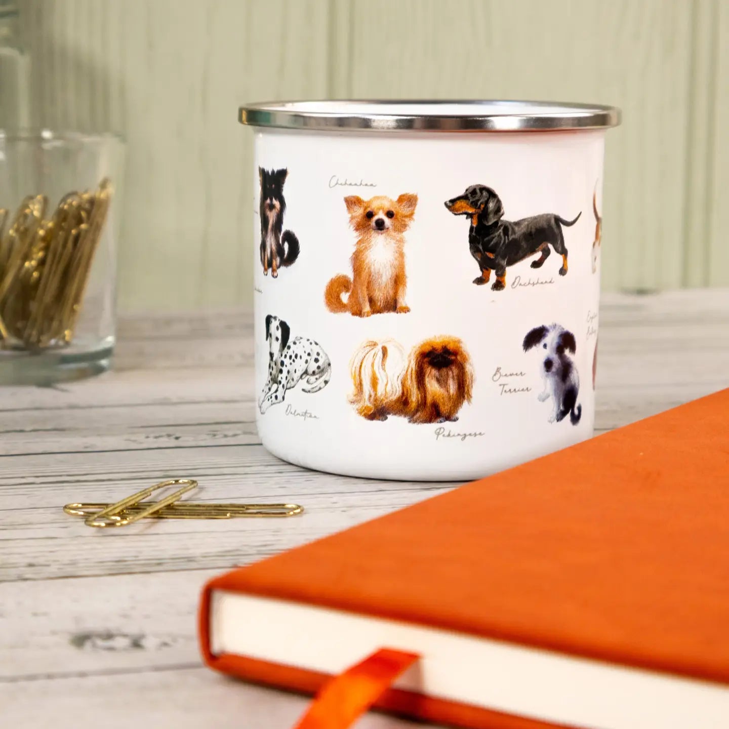 Patricia Maccarthy Dog Design Enamel Mug - Popular Dog Breeds - ImaniGifts