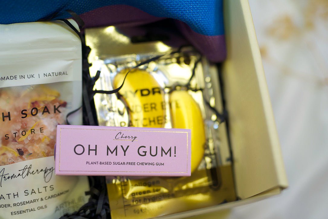 Colorful Pride-themed gift box for her with relaxation and beauty items, UK