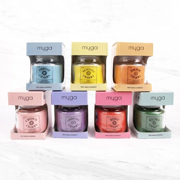Seven Chakra Candles/ Lemon Scent - ImaniGifts