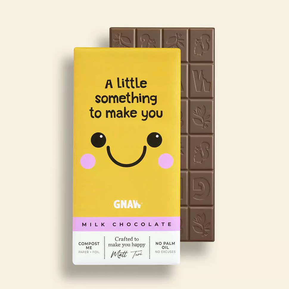 Smile milk chocolate bar with creamy single-origin texture