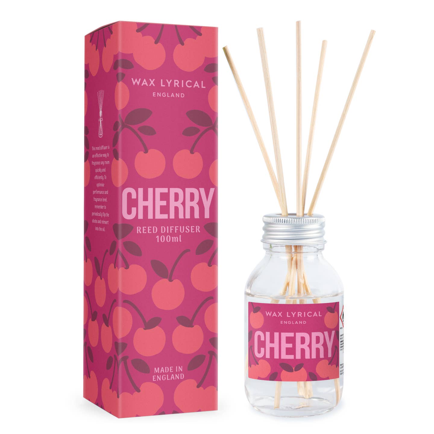 Long-lasting 100ml cherry-scented reed diffuser gift