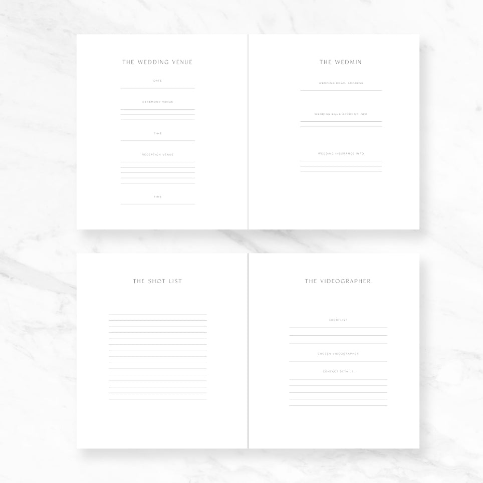 Stylish and functional wedding planning notebook gift idea