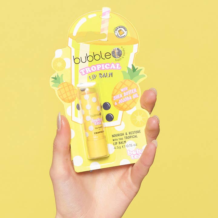 Natural hydrating tropical lip balm with nourishing ingredients