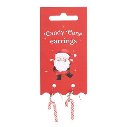 Candy Cane Christmas Dangle Earrings - ImaniGifts