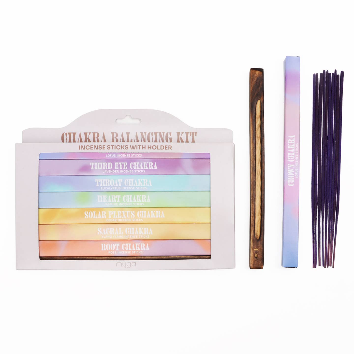 Spiritual wellness incense kit promoting calm and balance