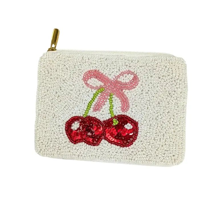 Cherries Fully Beaded Coin Purse | Keepsake - ImaniGifts