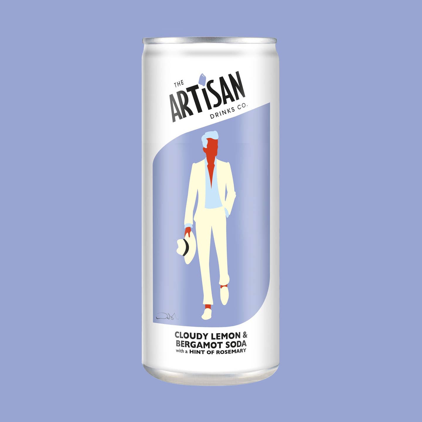 Refreshing low-calorie citrus soda with lemon and bergamot