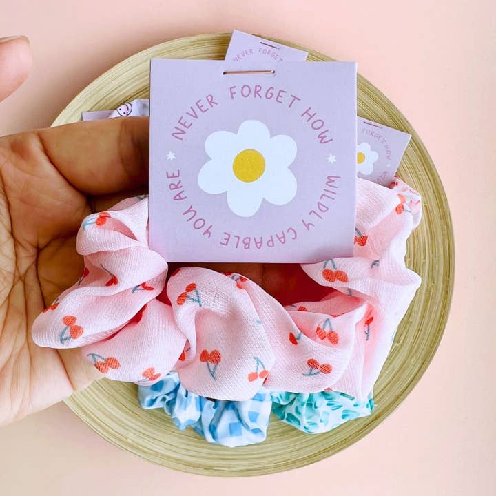Cute hair accessory scrunchies for gifting