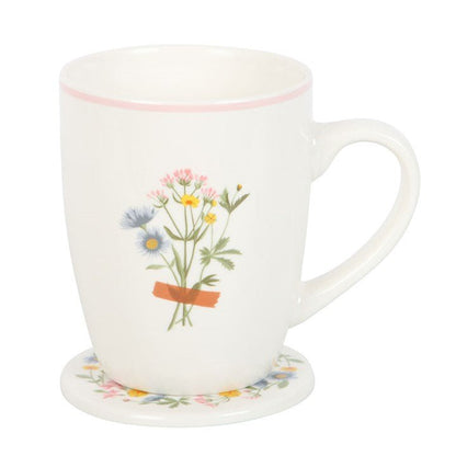Grandmas Floral Mug & Coaster Set - ImaniGifts