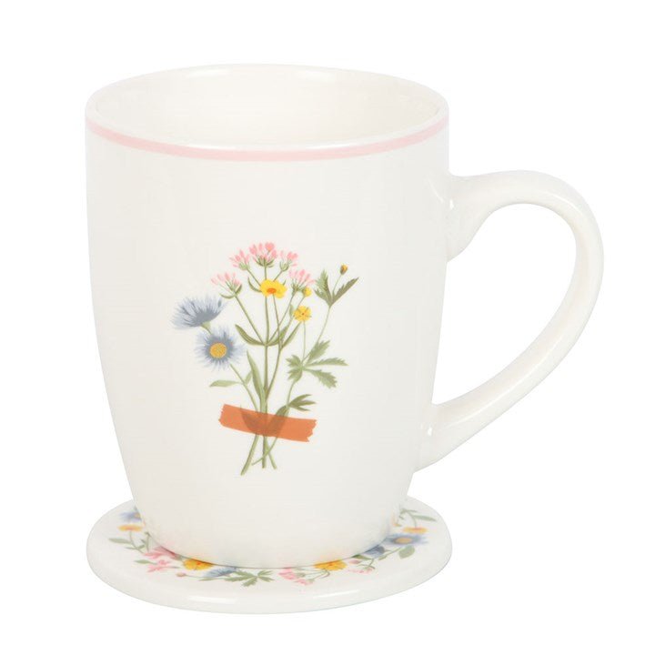 Grandmas Floral Mug & Coaster Set - ImaniGifts