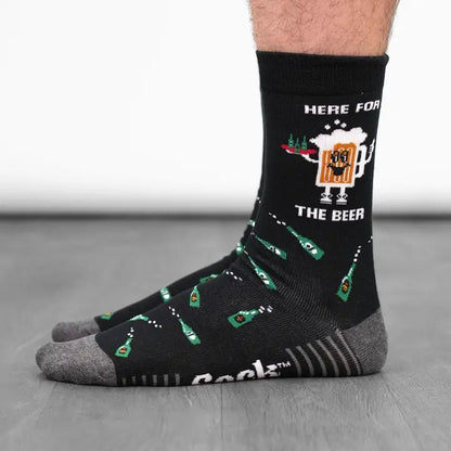 Funny Here for the Beer socks for him, unique stocking filler and Father’s Day gift idea