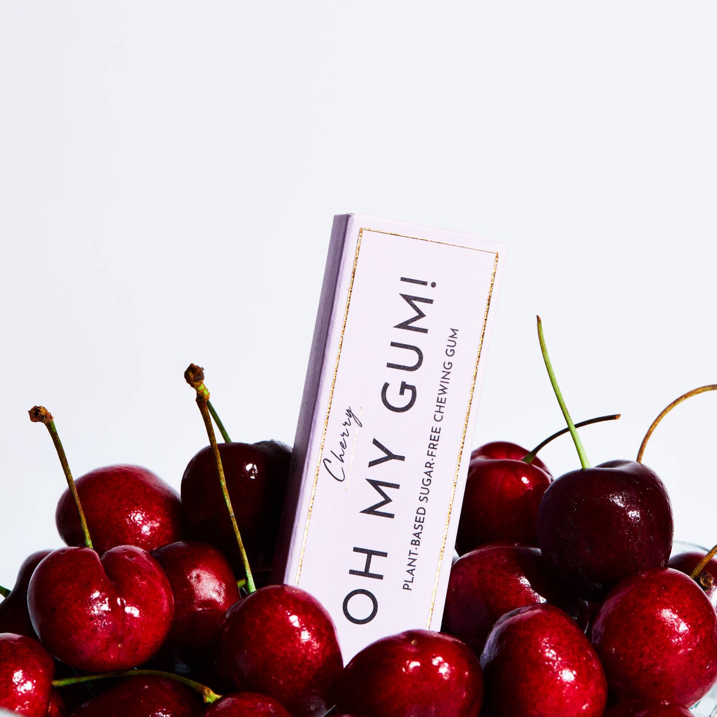 OH, MY GUM! Cherry Chewing Gum pack with an eco-friendly design