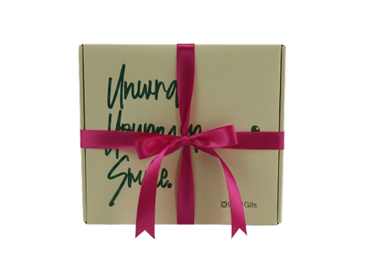 Big gift box with pink ribbon UK