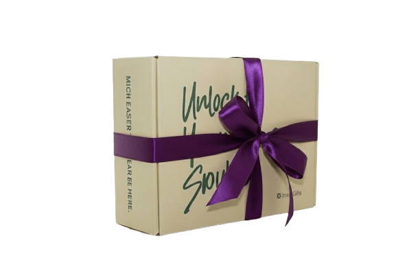 Purple Ribbon for Big Gift Box - ImaniGifts
