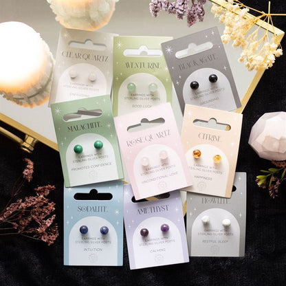 Semi - Precious Crystal Earrings | Elegant Jewellery UK - ImaniGifts