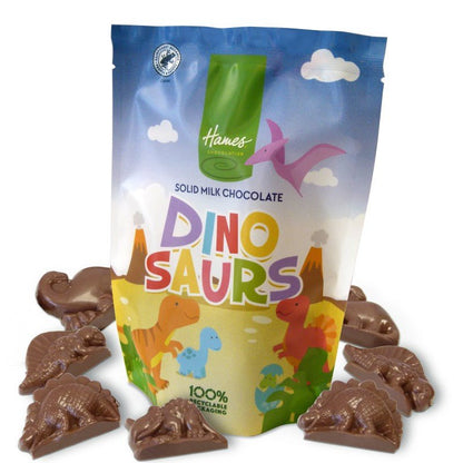 Solid Milk Chocolate Shaped Dinosaurs Pouch - ImaniGifts