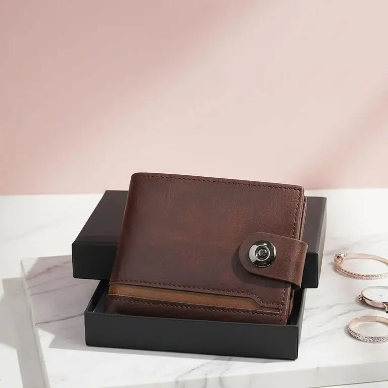 Two Tone Leather Wallet with Gift Box - ImaniGifts